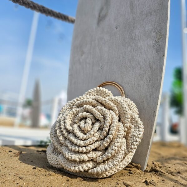 Torebka ze sznurka handmade boho NA ZAMÓWIENIE - obrazek 2