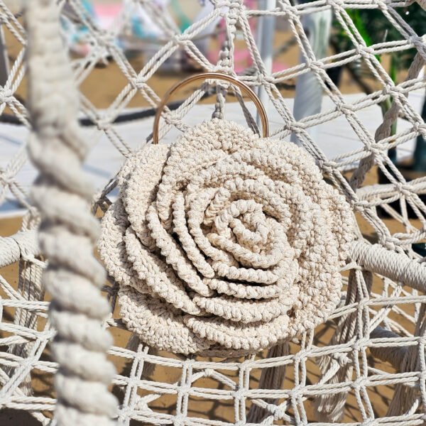 Torebka ze sznurka handmade boho NA ZAMÓWIENIE - obrazek 4