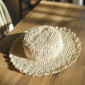 Letni Kapelusz z Falbanką z Rafii