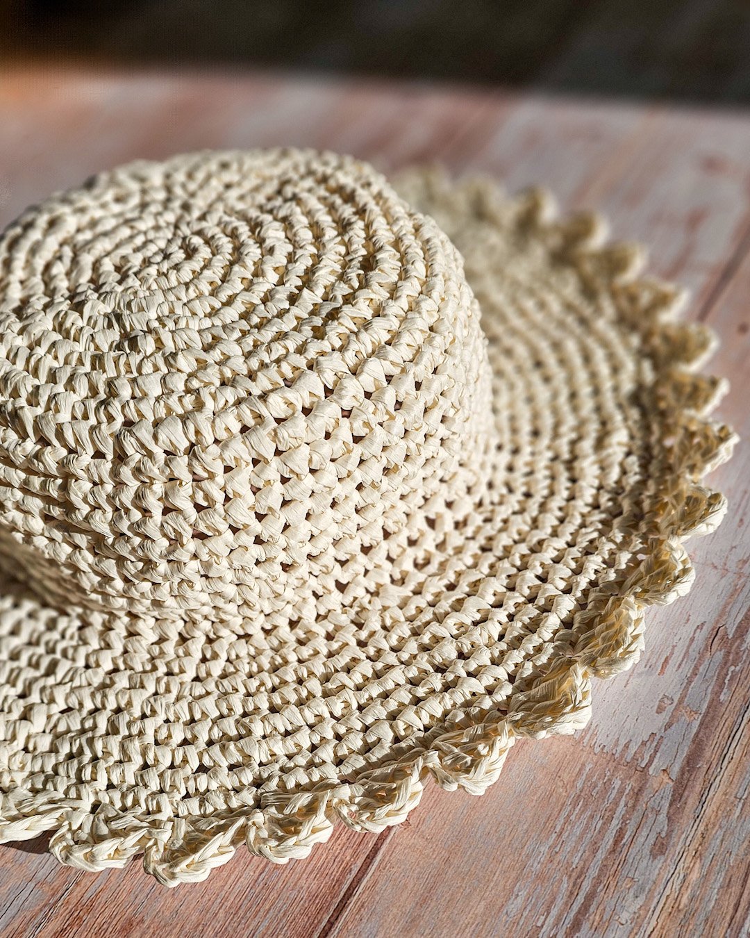 Letni Kapelusz z Falbanką z Rafii - obrazek 2