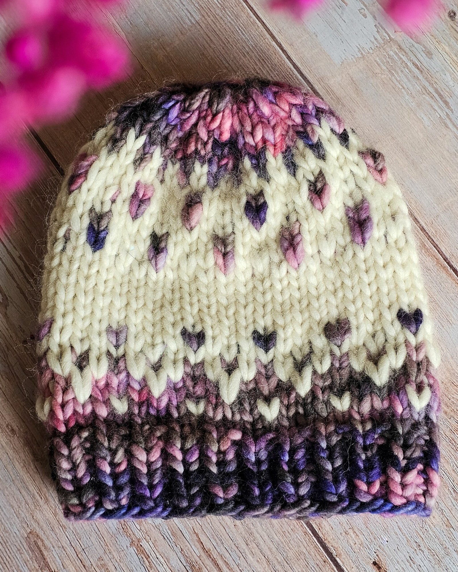 Czapka Zimowa 'Galaxy' Wełna i Merynos NA ZAMÓWIENIE - obrazek 2