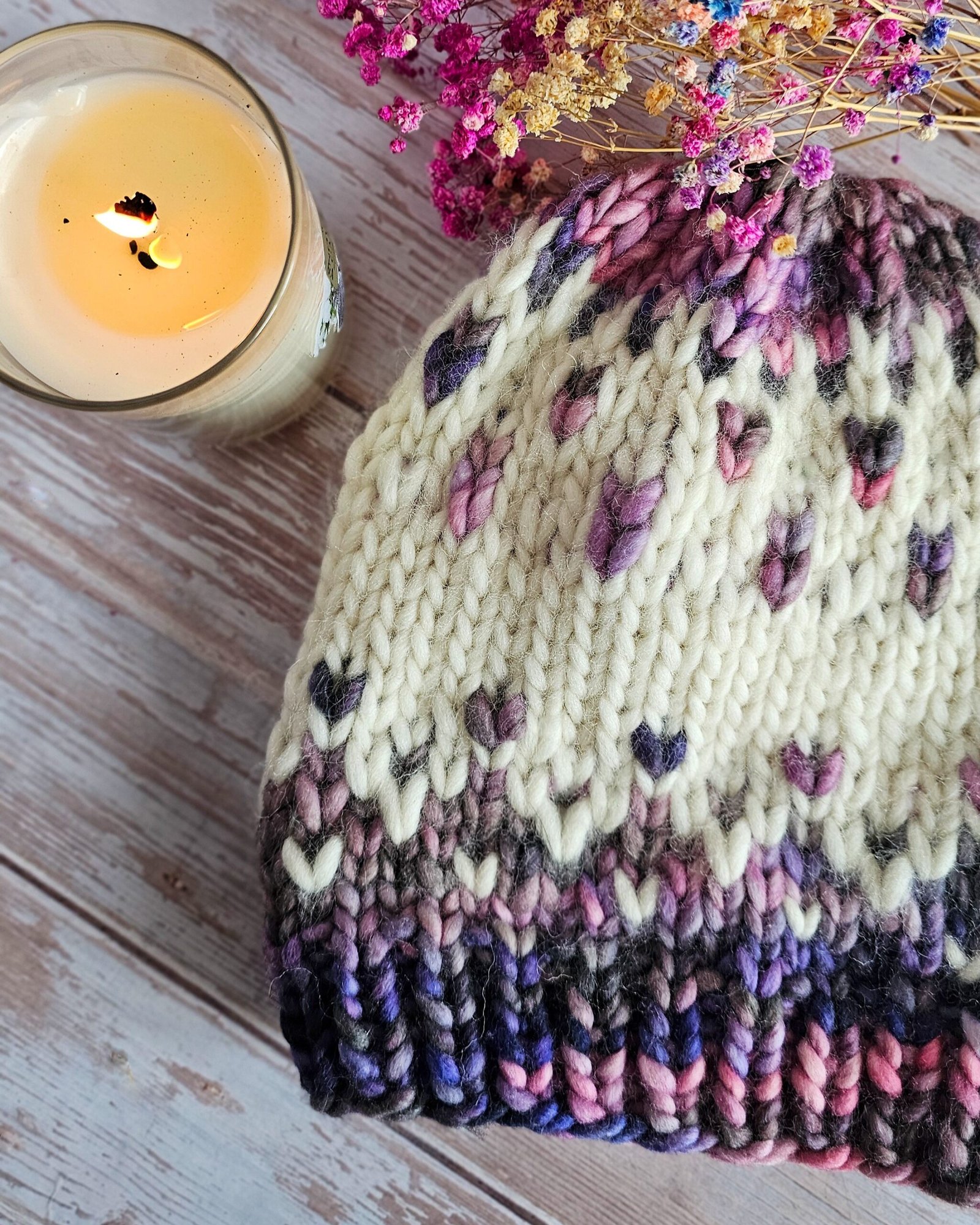 Czapka Zimowa 'Galaxy' Wełna i Merynos NA ZAMÓWIENIE - obrazek 3