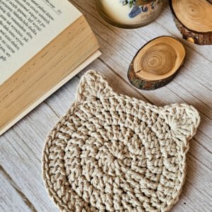 Kocia Podkładka pod Kubek ze Sznurka Bawełnianego 4 szt. NA ZAMÓWIENIE