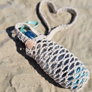 Bawełniana Torebka na Butelkę Wody - Pokrowiec na Bidon Handmade